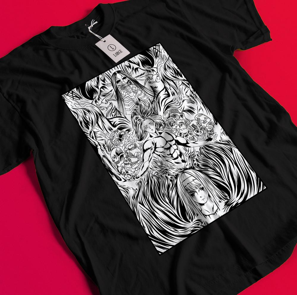 

Футболка Атака Титанов Эрен Микаса Футболка Леви Футболка АОТ Эрвин Ханге Армин Футболка AA44 2XL