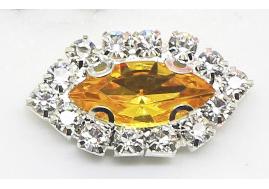 LKERAN 10pcs/lot 12*24mm Geometry Acrylic Rhinestone Buttons for 4-hole Fashion DIY Handmade Sewing Decoration Jewelry Parts