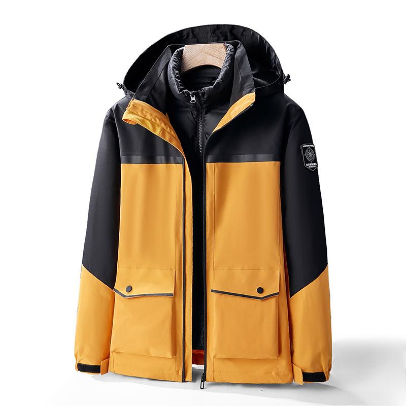 

Yurong Liner Jacket Three-in-one Detachable Two-piece Winter Outdoor Windproof and Waterproof Jacket 8XL