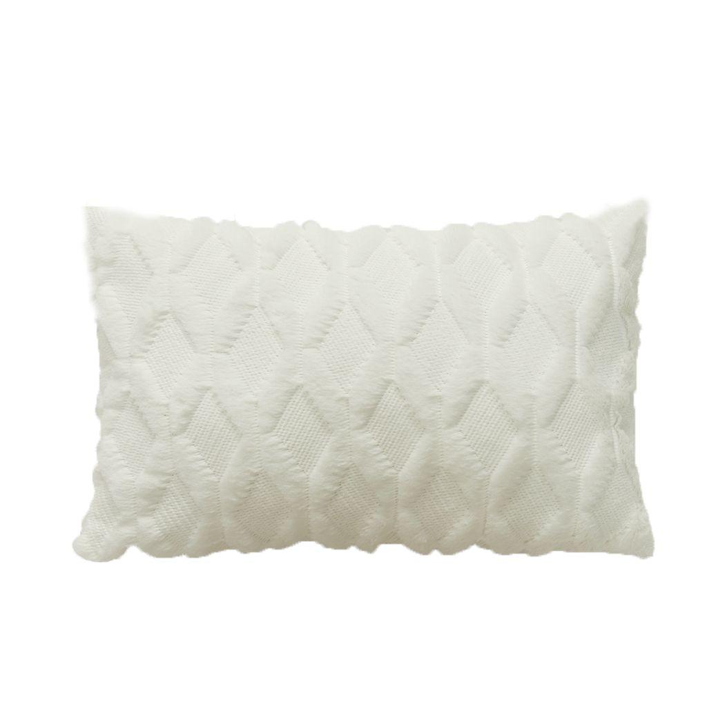 

Чехол на подушку для гостиной,кровать плюшевая ромбовидная полосатая подушка декоративная наволочка наволочка домашний текстиль диван декор белый
