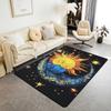 Erosebridal Fish Hunting Area Rug 3x5,Vintage American Flag Non Slip Indoor Floor Mat,Fishing Rod Bass Fishing Carpet for Dining Room Under