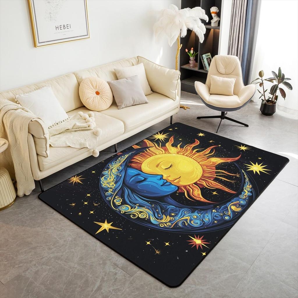 Erosebridal Fish Hunting Area Rug 3x5,Vintage American Flag Non Slip Indoor Floor Mat,Fishing Rod Bass Fishing Carpet for Dining Room Under