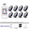 RGB LED Portable Party Lights Remote Control Wireless Lighting Rechargeable Car Footwell Light Under Glow Kit Accessories Gift
