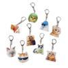 Cute Cat Head Expression Acrylic Keychain Fun Cartoon Charm for Keys and Bags Suitable for Various Occasion