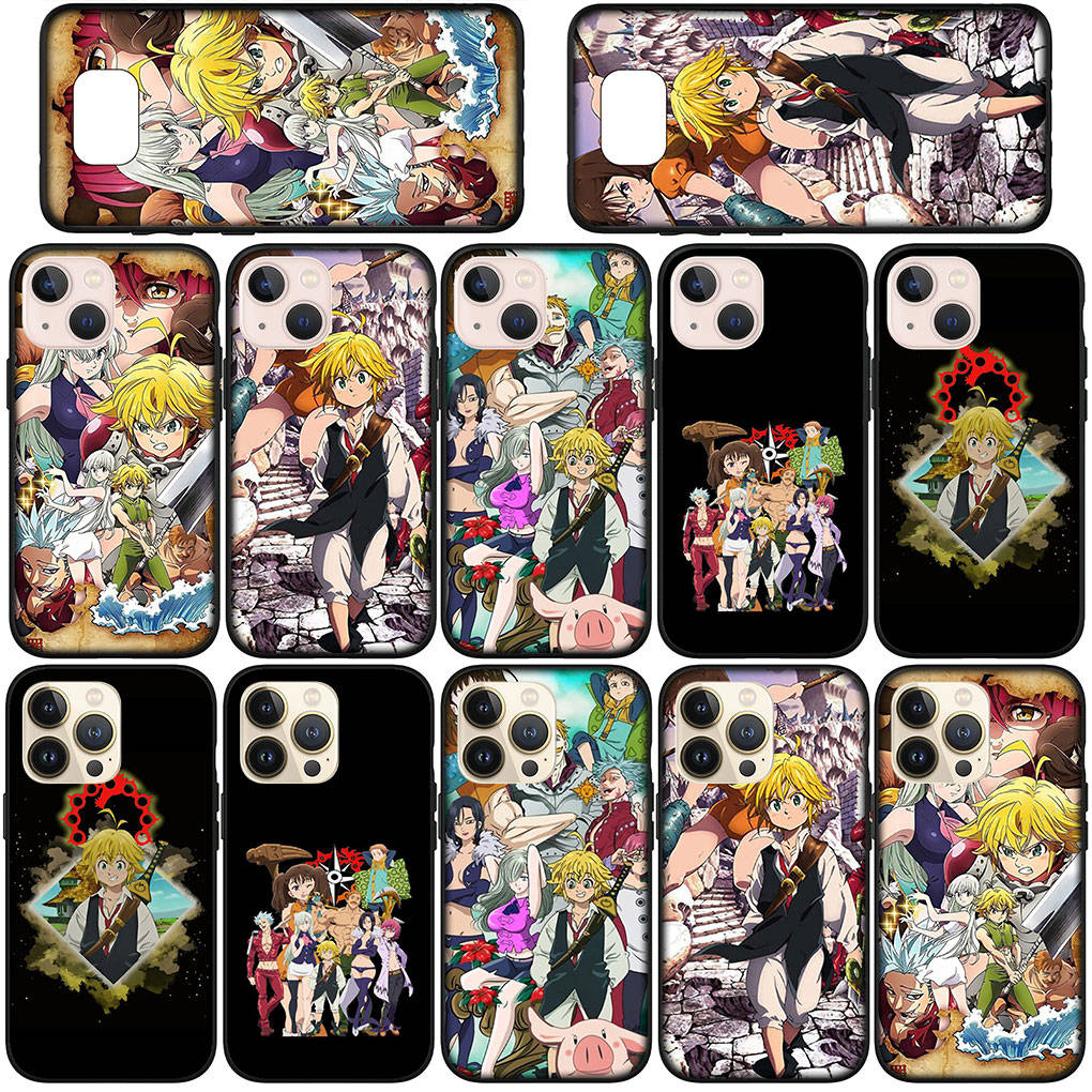 Phone Case for Samsung Galaxy S25 S24 S23 iPhone 16 15 Xiaomi Redmi Note 14 13 12 16E X 11 Pro Max OPPO Moto Huawei Cartoon Seven Deadly Sins Meliodas