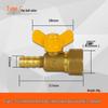 Thickened 4-Point Gas Ball Valve for Natural Gas and Water Heaters, Internal/External Thread.