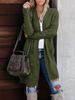 Cárdigan de punto de manga larga Abrigo suéter Casual holgado extragrande Ropa para mujer