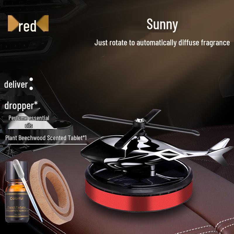 High-End Solar Airplane Car Freshener: Long-Lasting Fragrance Console Ornament for Men