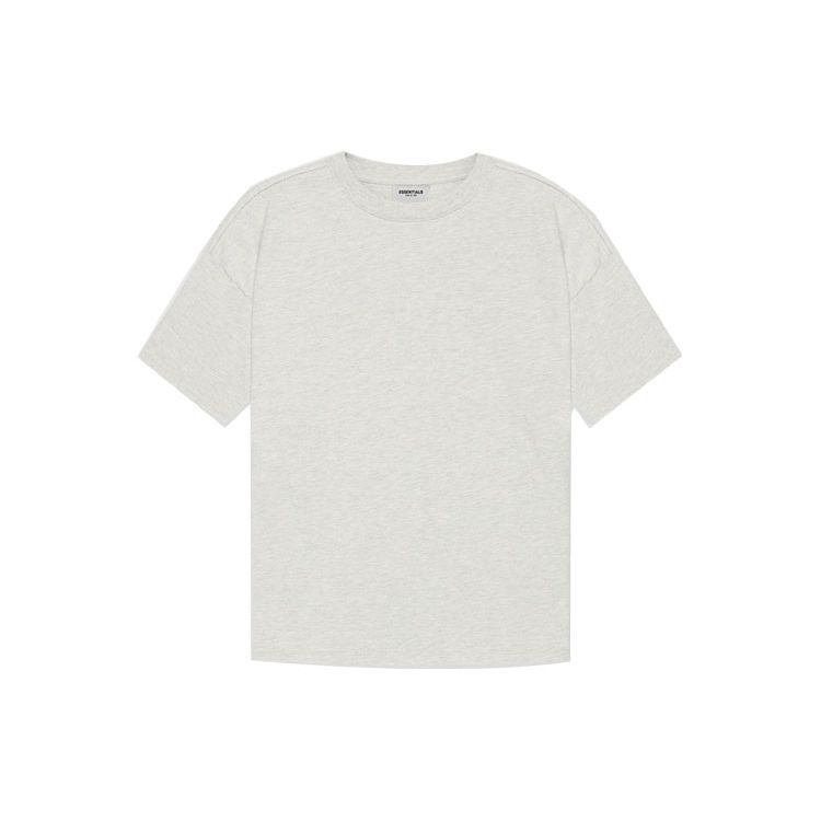 Fear of God Essentials Short Sleeve T-Shirt SS21 Unisex Tops Light-Heather-Oatmeal FOG-SS21-597