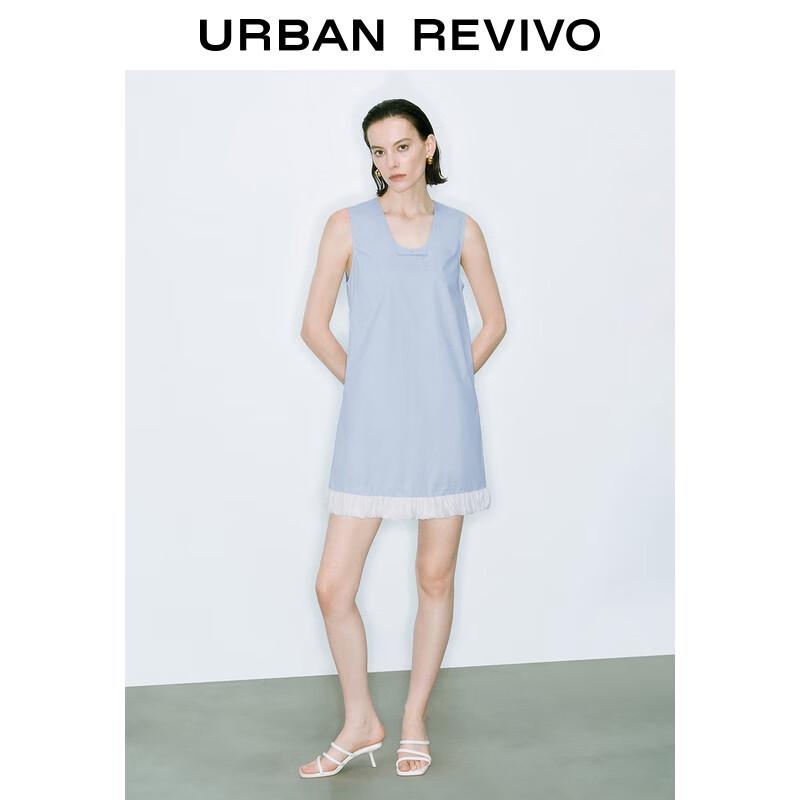 

UR Aurora Bowknot Patchwork Sleeveless Dress S