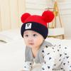 1 conjunto de chapéu de bebê cachecol conjunto urso quente tricô crianças inverno chapéu boné boné infantil criança criança crianças chapéu meninos meninas crochê gorro