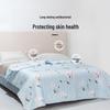 Mengjie Floral Blue Double Summer Fiber Quilt