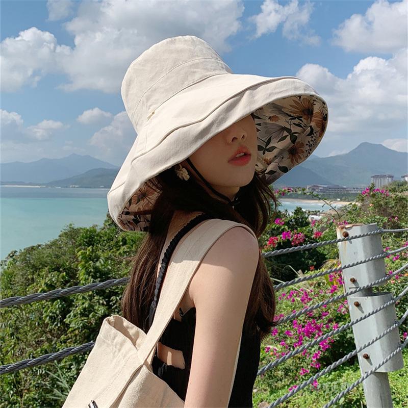 Sunscreen hat women's sunshade big brim versatile sun hat summer beach hat foldable double-sided sun hat