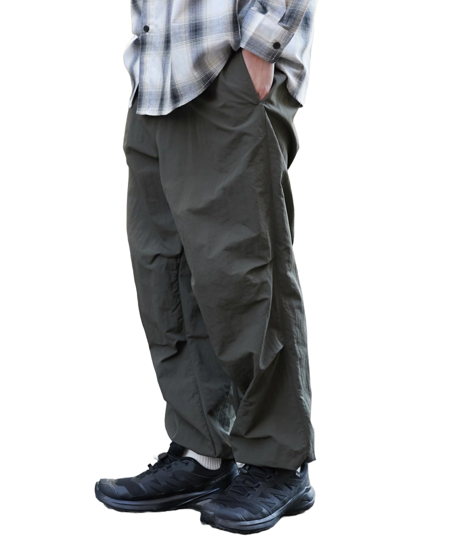 

WEGO Khaki Nylon Easy Korean Men s Pants, Sporty, Skater, Streetwear, Style, Casual, Simple, Spring/Summer Outfit, Gift, Spring/Summer/Autumn/Winter