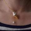 Cone Ice Cream Necklace, Fresh And Sweet Versatile Pearl Necklace, Simple Collarbone, Daily Matching For Women