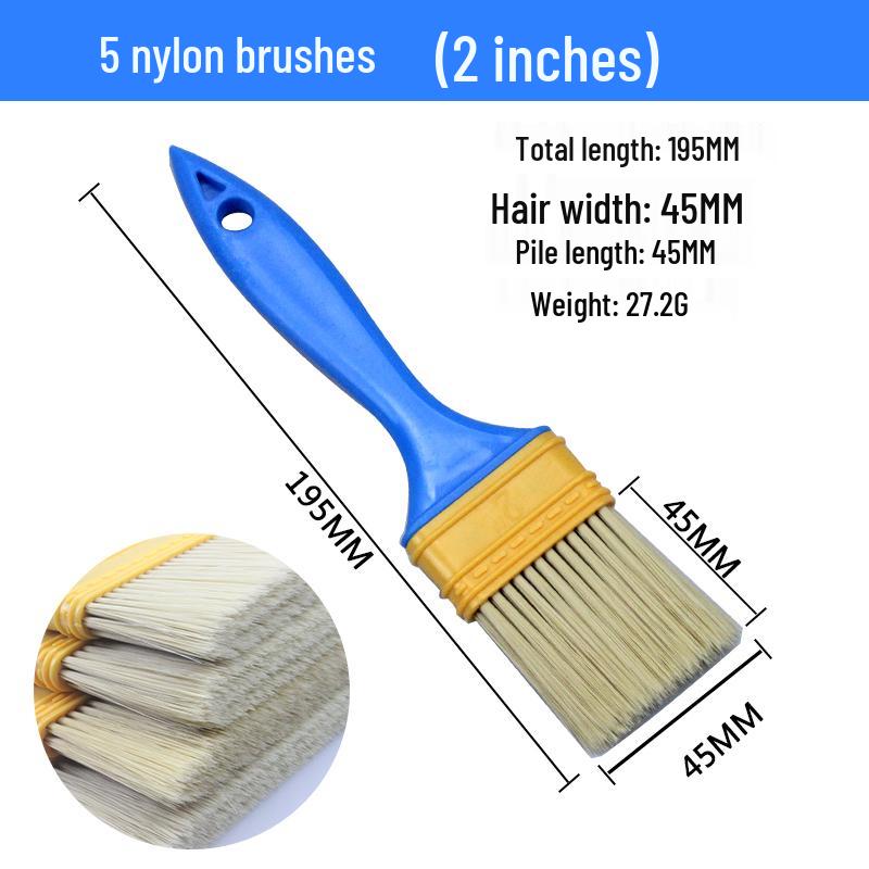 Industrial Non-Shedding Nylon Brush: Hard Bristle for Paint & Soft Bristle for Dust & Antiques Cleaning