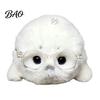 Seal Plushie Gift Cute Baby Plush Keychain, Soft Fluffy White Mini Bag Kawaii Keychain Charm, Stuffed Ocean Animal Key Ring Accessory for Backpack