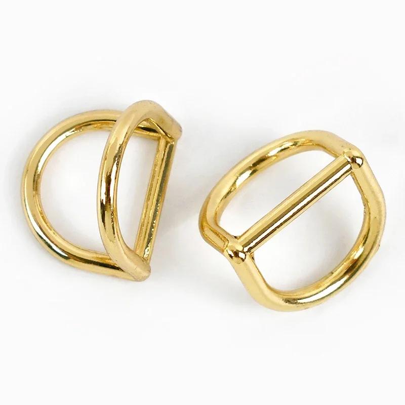 Meetee 5/10/20Pcs 19mm Metal D Ring Buckles Bag Side Clip for Strap Chain Connector Clasp Leather Crafts Hardware Accessories