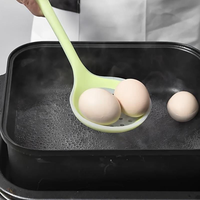 3pcs New Translucent Color Food Grade Silicone Kitchen Cooking Tools Kitchen Spatula Scoop Soup Spoon High Temperature Resistant Kitchen Tools