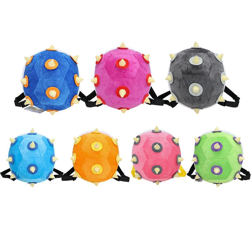 30cm Mario Turtle Shell Plush Backpack With Koopa Dragon Son Kids Shoulder Bag