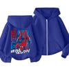 Kids Hooded Pullover Long Sleeve Jacket Trendy Outerwear for Boys and Girls
