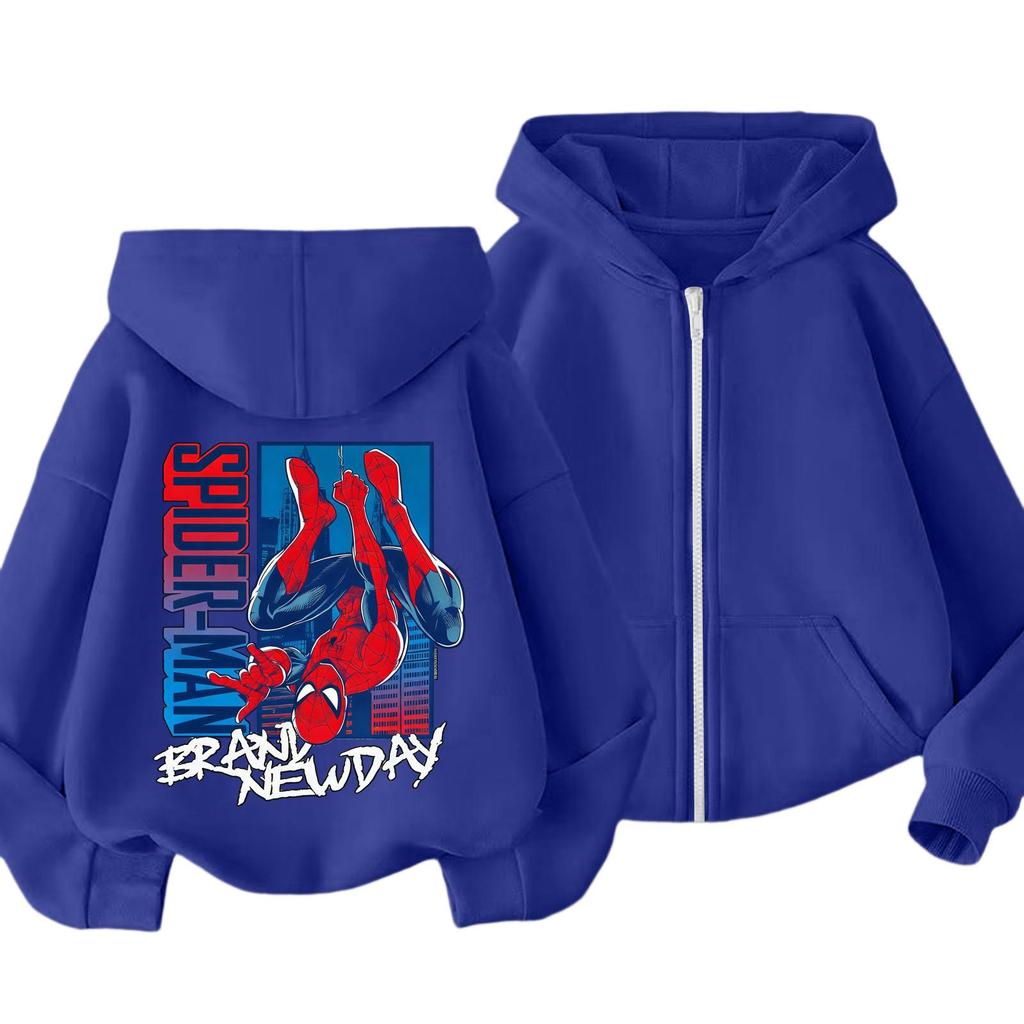 Kids Hooded Pullover Long Sleeve Jacket Trendy Outerwear for Boys and Girls