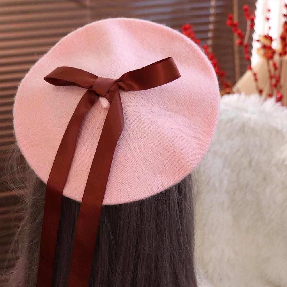 Japanese Style Lolita Beret Sweet Painter Hat Decorate Beanie Cap  Cosplay