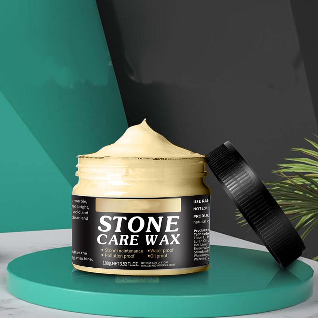100g Marmorpolitur Pastenwachs, Stein Restaurierung Glanz Auffrischer für Quarzfliesenboden, Haushaltsmöbel Küchenpflege