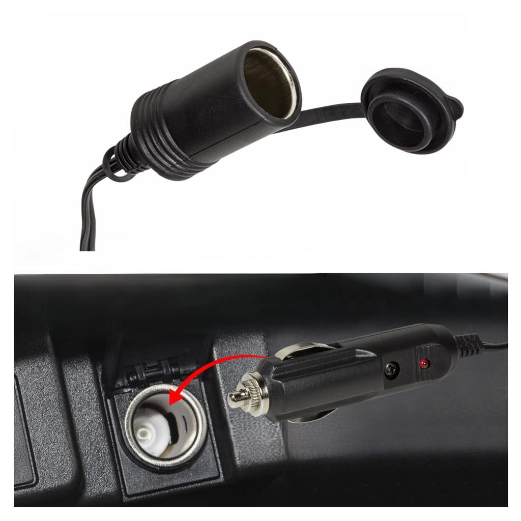 LogiLink Car Cigarette Lighter Socket Extension Cord 12V 60W 2m Black