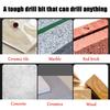 10pcs Ceramic Oblique Head Extended Eccentric Drill Bit for Special Tile Punching Workpiece Glass Triangular Hexagona