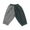 Kinder Baumwoll-Leinen Karottenhose: Frühling & Herbst Koreanischer Stil, Farbblockierte Freizeitkleidung für Kleinkinder & Kinder