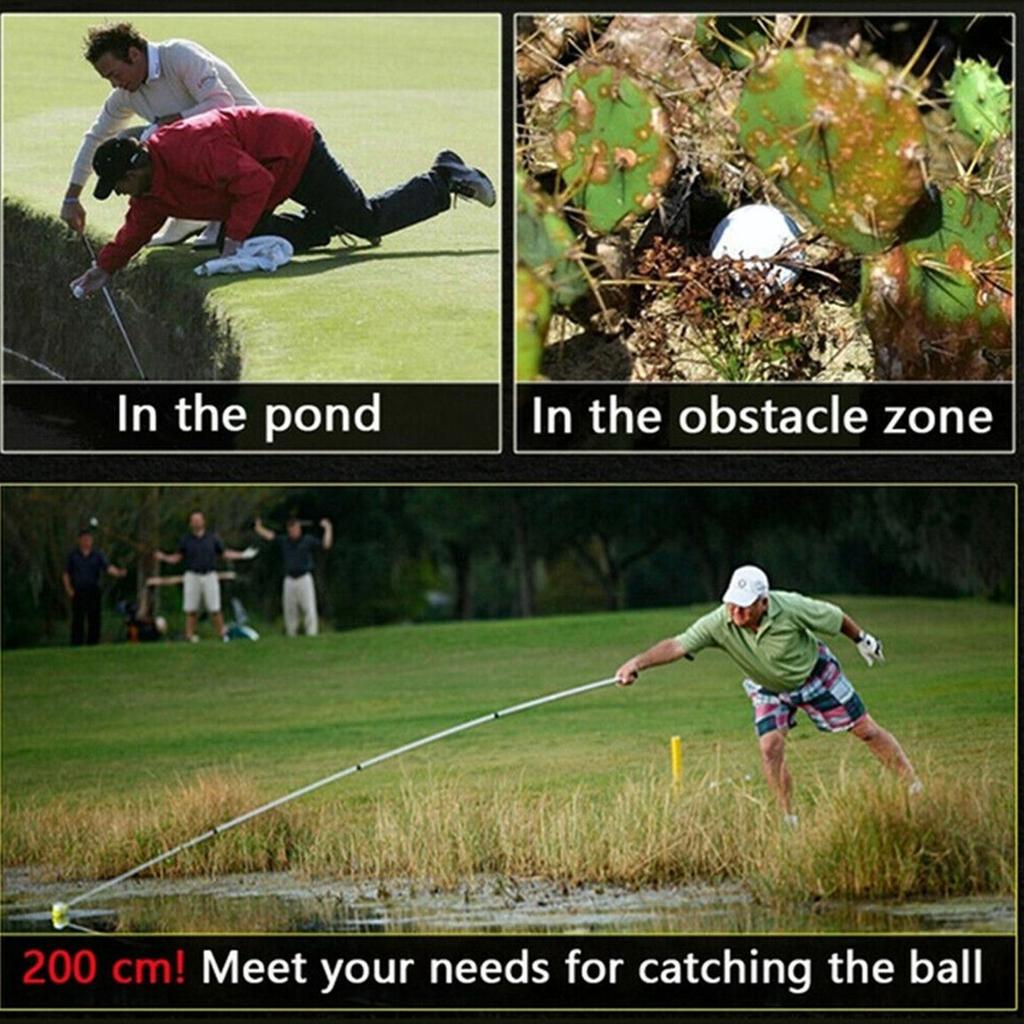 Buy BEST SPORT1 Golf Ball Catcher Retractable Golf Pickup Tool Automatic Lock Scoop Catcher at