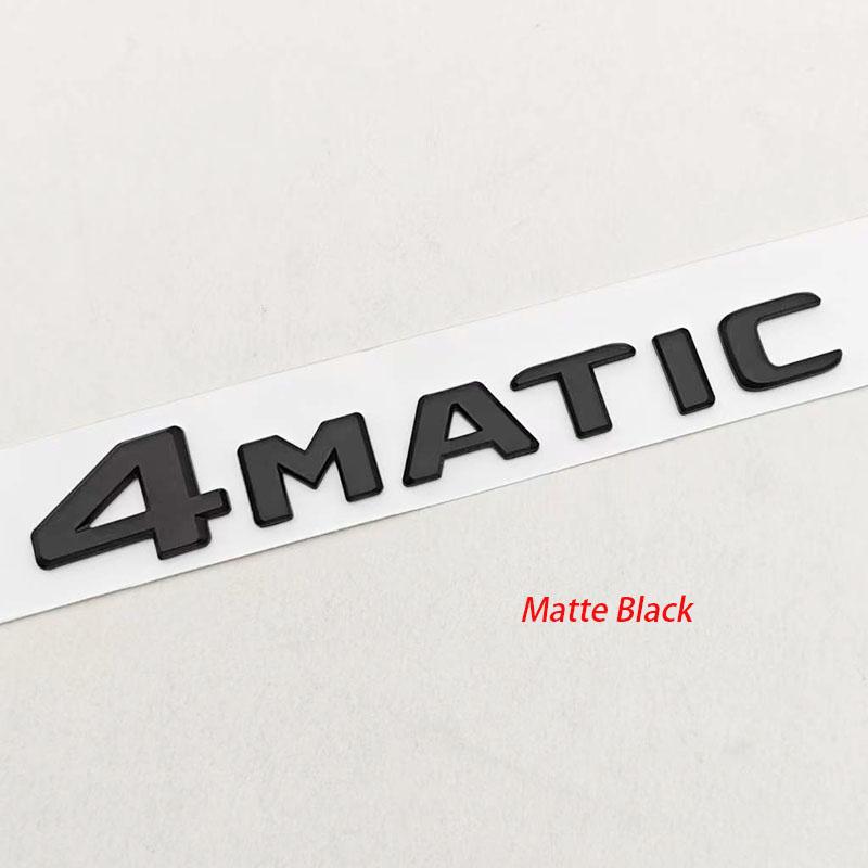 For Mercedes Benz 4MATIC Fender Side Badge Rear Trunk Emblem Decals ABS Car Styling Logo 4 MATIC Auto Sticker Accessories