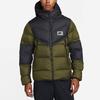 Nike Logo Zip-Up Hooded Long-Sleeve Down Jacket Men Outerwear Green DX2040-011