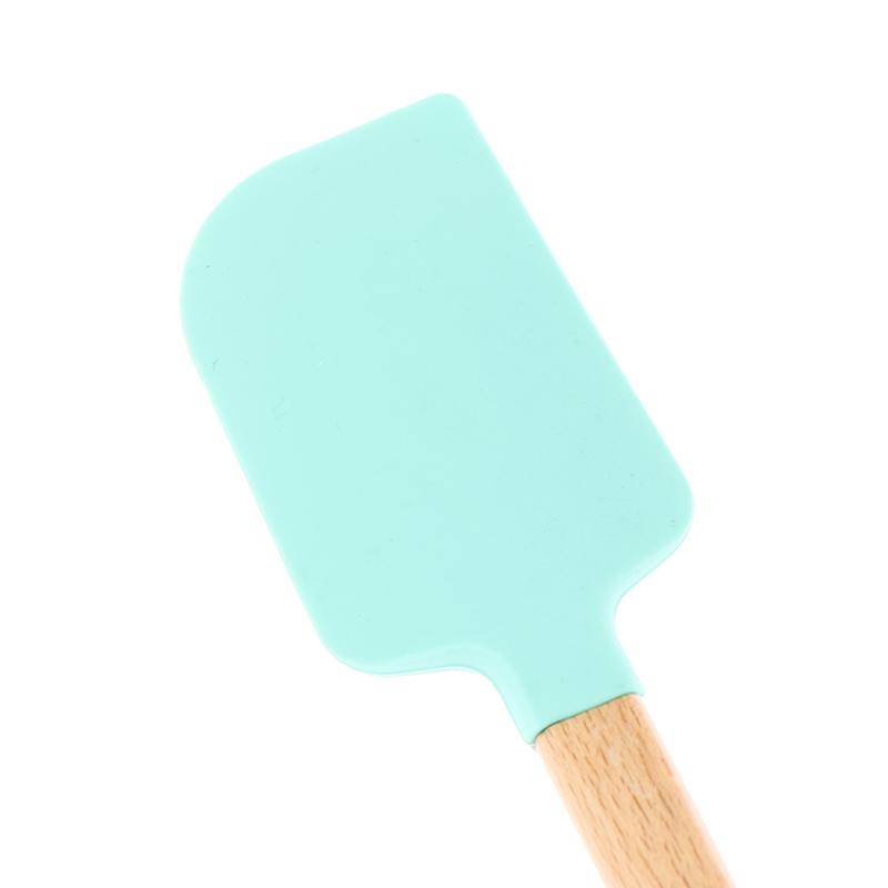 Dřevěná rukojeť Silikonová špachtle Škrabka Hladítko Hladší Nástroj na pečení dortů Krém