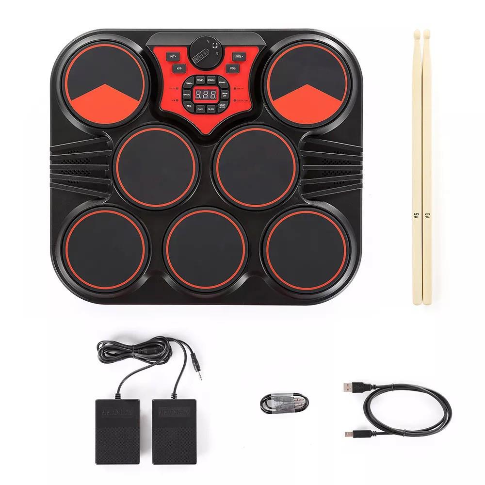 

Nuowei Portable Drum Set: Silent, Neighbor-Friendly Percussion Instrument for Adults & Kids to Practice.