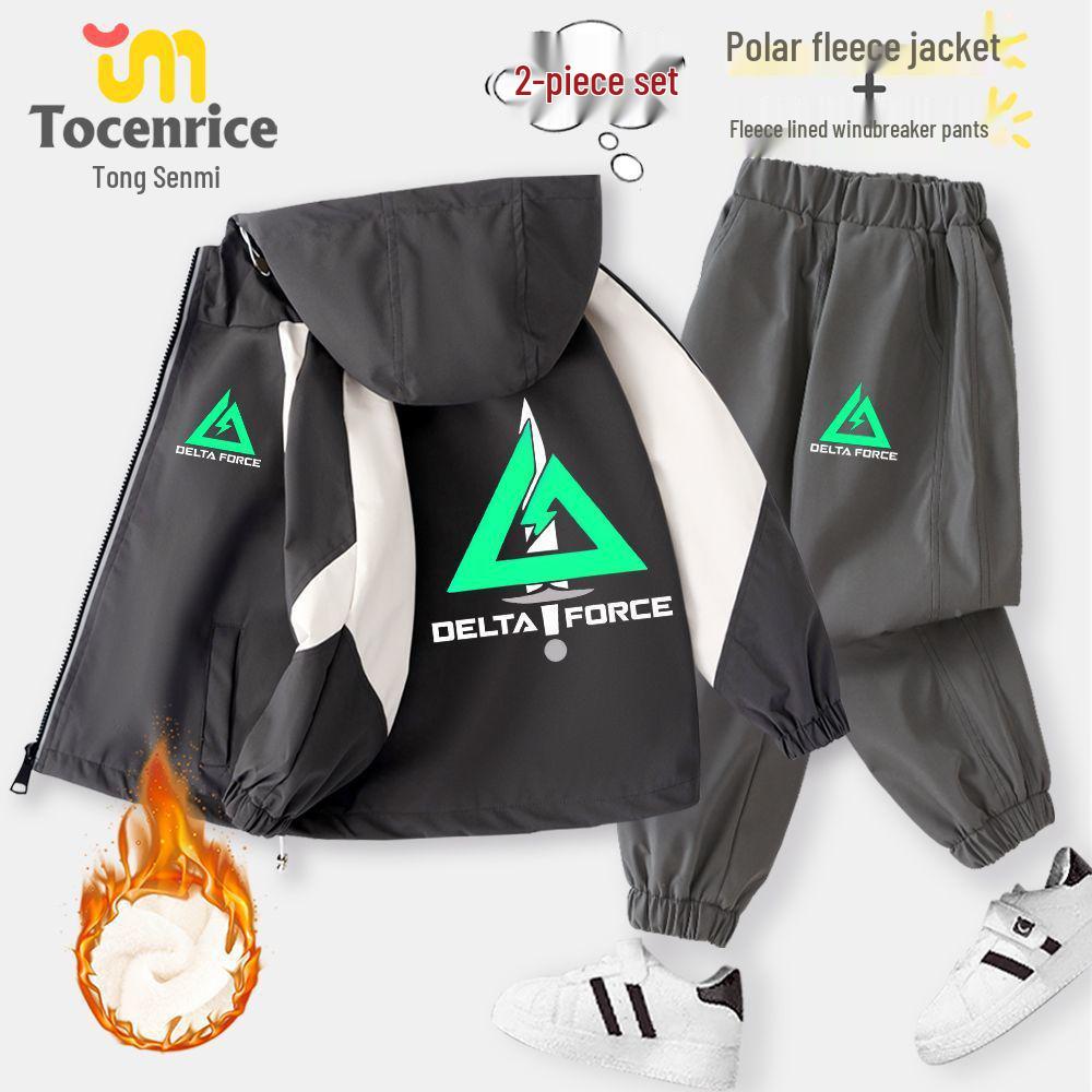 Вельветовий вітрівка для хлопчиків Delta Осінь/Зима 2025 - Дитяча куртка Середній/Великий розмір