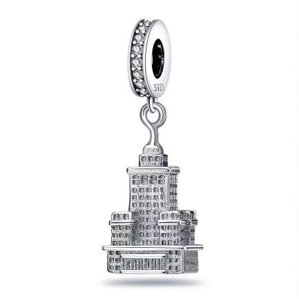 Brand New Trendy Fashion Travel Series Airplane Popular Hot Air Balloon Flag Charm Bead Component Pendant Bead Component Compatible With Authentic