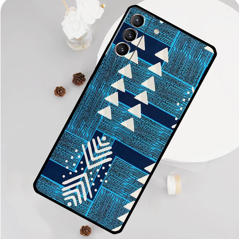 

African Print Fabric Phone Case For Samsung Galaxy S26 S25 S24 S20 S21 S22 S23 Ultra S10 Plus S25 FE Funda Cover Galaxy S21