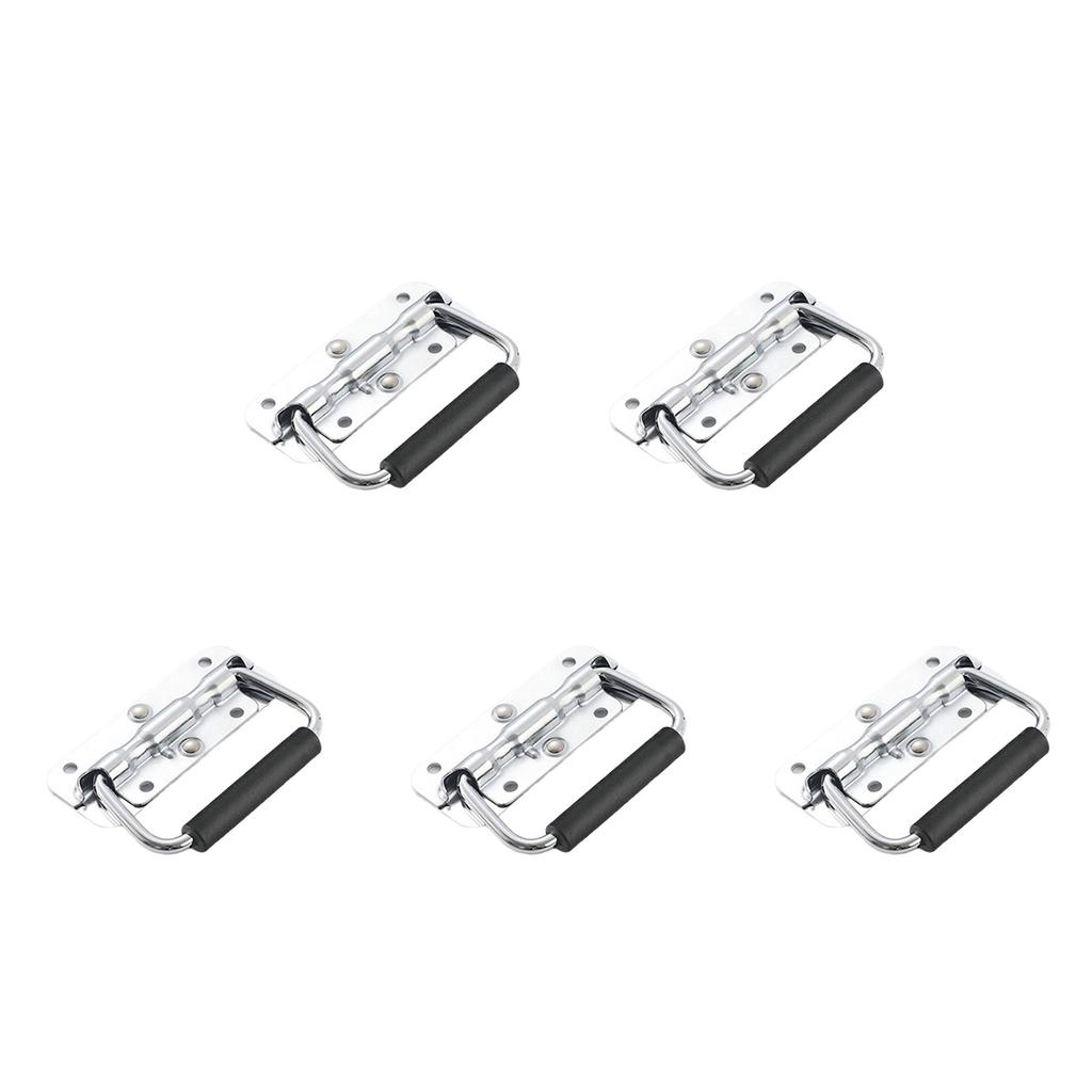 Pack Of 5 Spring Loaded Folding Handles Folding Handles with Spring Compact Designs Handle for Storage Boxes & Toolboxes