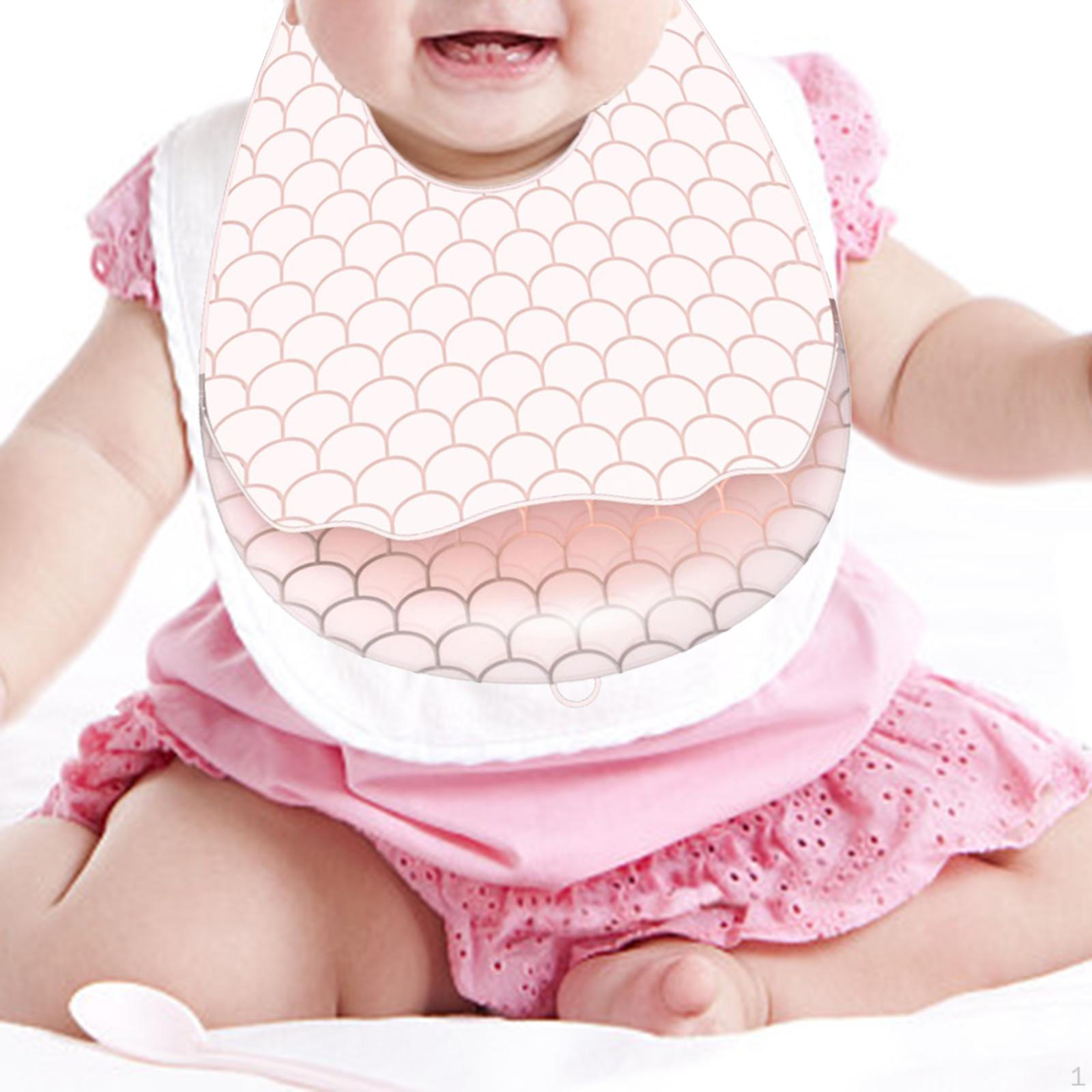 

Cloth Protection Adjustable Washable Feeding Bib for Infant Boys Girls Baby розовый