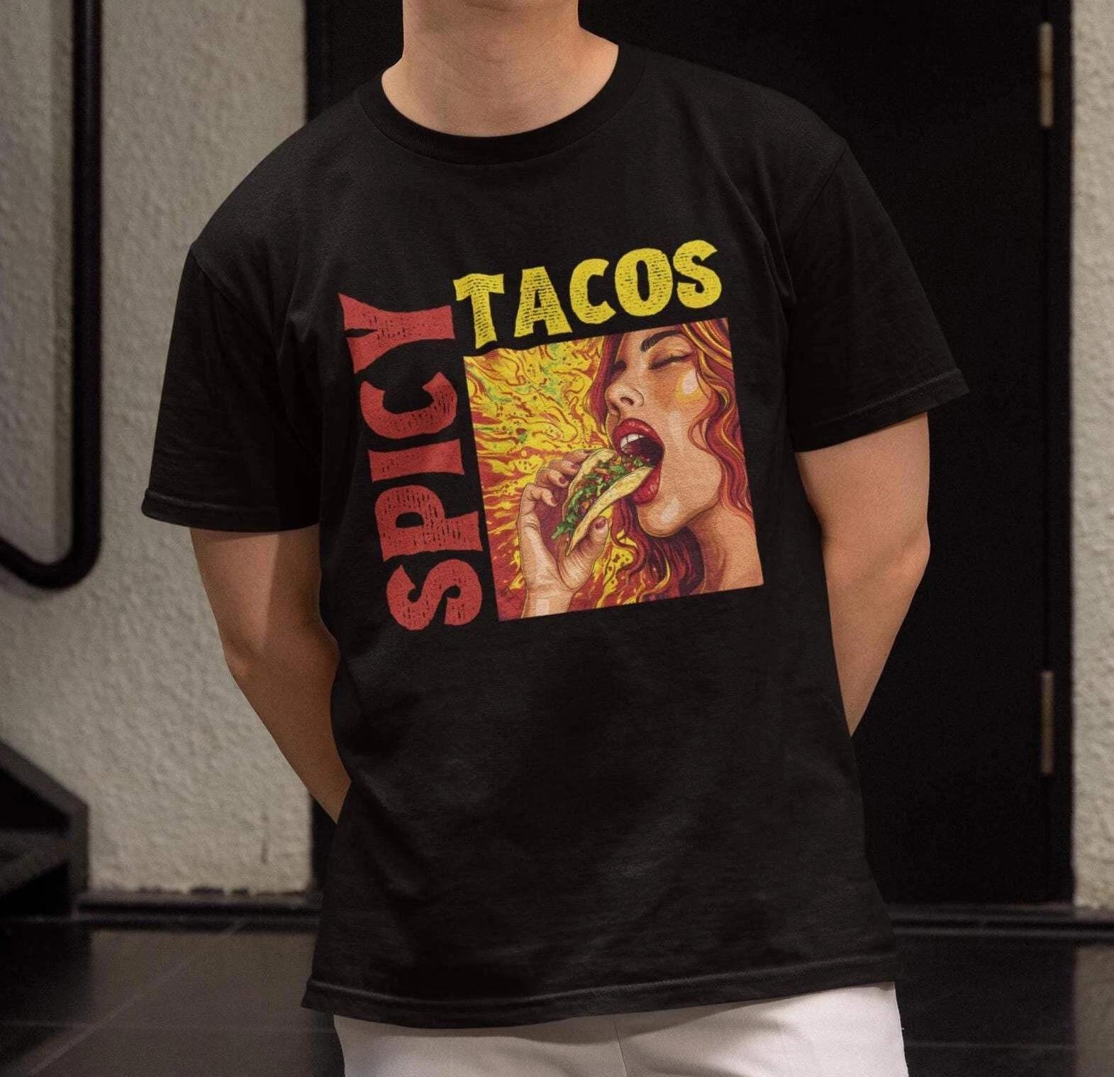 Spicy Tacos Shirt, Taco T-Shirt, Foodie Tee 3XL