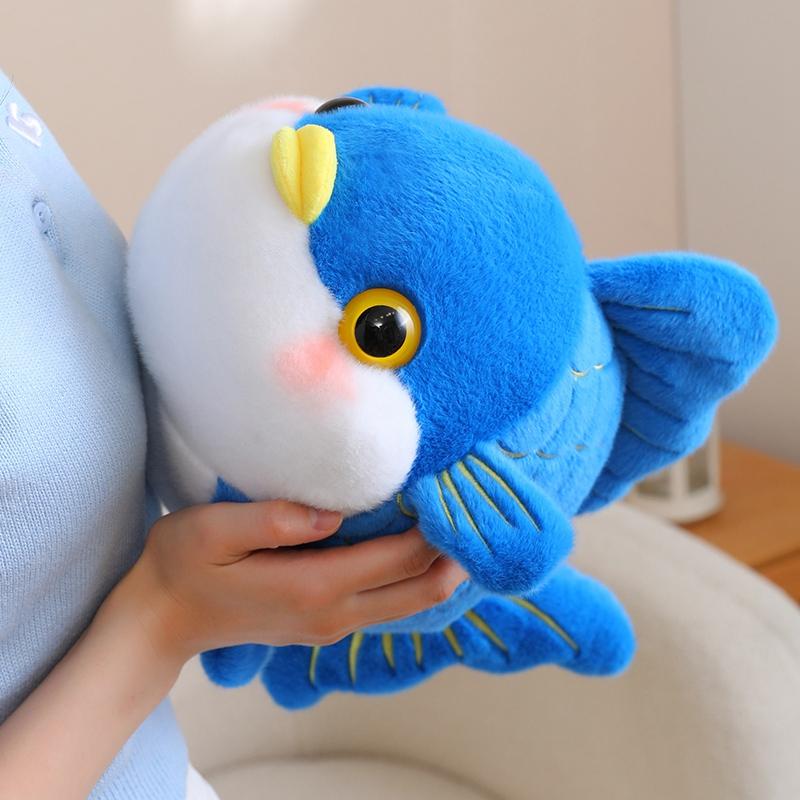 15-42Cm Cartoon Goldfish Plush Doll Pillow Red Blue Purple Yellow Fish Animal Stuffed Toy Home Decor Bag Pendant Gift For Girls