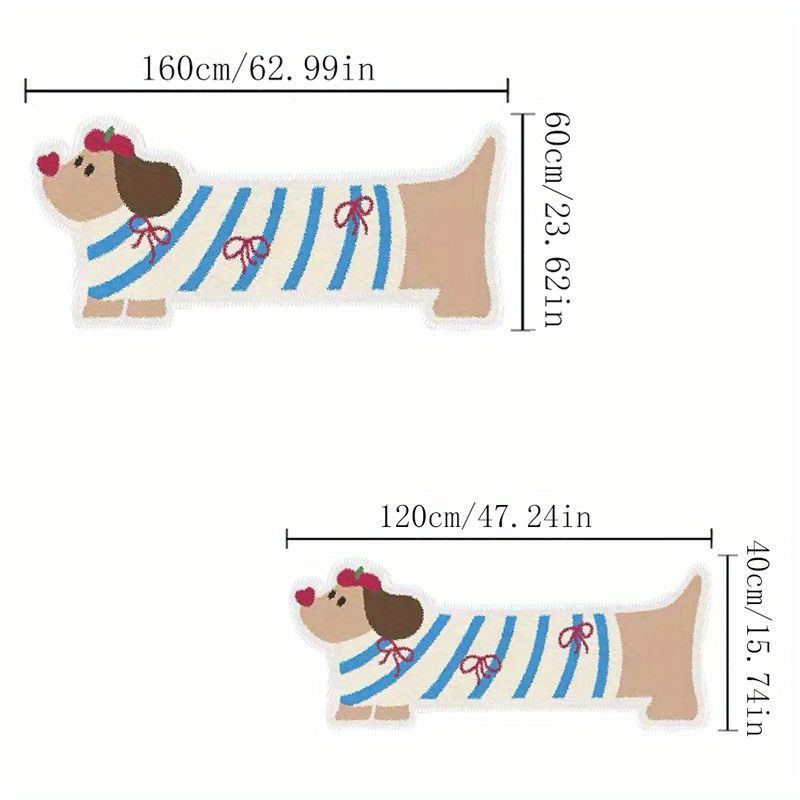 Lovely Dachshund Long Shaped Carpet Soft Non-Slip Bedroom Bedside Rug Living Room Bay Window Floor Mat Home Decor