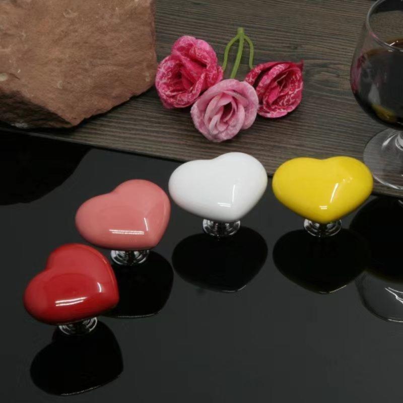 4PCS Toilet Press Button Heart Shaped Press Tank Push Buttons Creative Bathroom Accessory