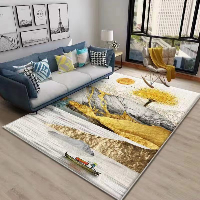 Nordic Living Room Carpet Thick Indoor Cartoon Carpet Imitation Cashmere Cushion Sofa Coffee Table Blanket Light Luxury Bedroom Bed Blanket