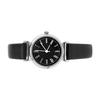 Exquisite Small Simple Fashion Women Dress Watch Retro Leather Mini Wristwatch (Black Dial)