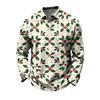 Men's Casual Quick-Dry Mesh Golf Shirt, Long Sleeve Christmas Print Top for Golf and Casual Wear