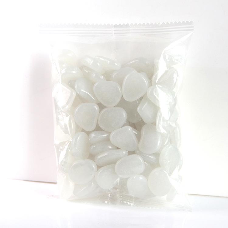 

2 см Разноцветные светящиеся камни для ландшафтного дизайна, аквариумов и садоводства. White