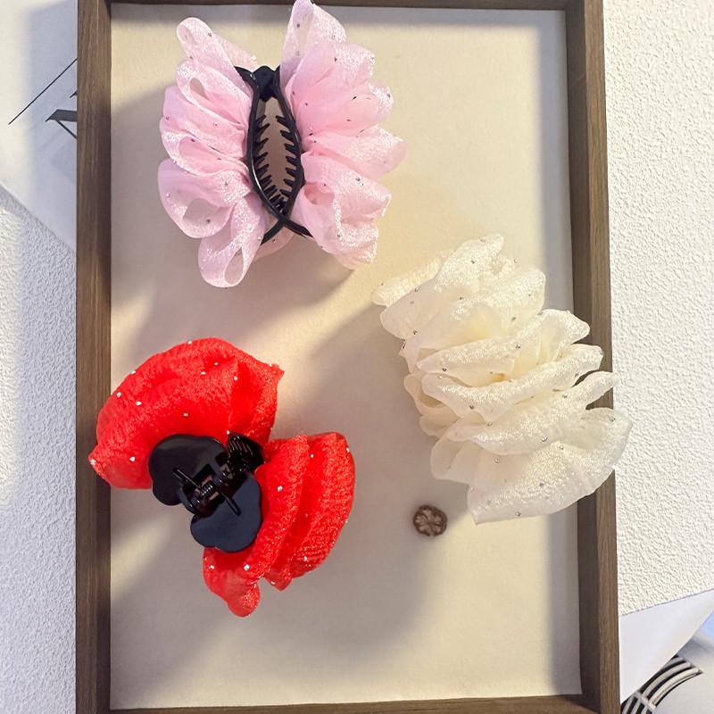 Elegancki Temperament Siateczkowy Klips do Włosów typu Bańka dla Kobiety Prostota Kok Rekin Klips Modna Dziewczyna Klips do Kucyka Pazur do Włosów